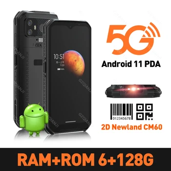 5G Прочный промышленный сборщик данных 2D сканер штрих-кода PDF417 Считыватель для склада Высокая производительность 6G + 128G Android 11 PDA IP67