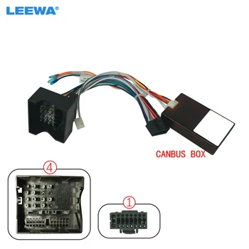 LEEWA Жгут проводов автозвука с коробкой Canbus для BMW X1 / E90 08-16 Aftermarket 16-контактный CD / DVD стерео адаптер для установки проводов