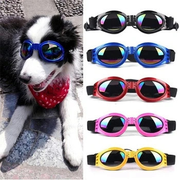 Winproof Солнцезащитные очки для собак Подходит для собак среднего и большого размера Очки для домашних животных для снежного пляжа, верховой езды на открытом воздухе, зимних видов спорта, очков