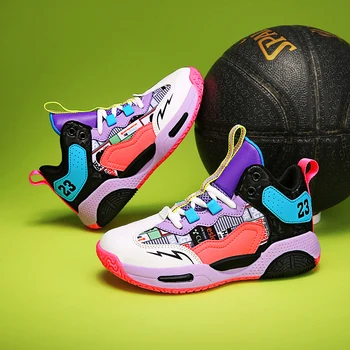 Новая осенняя детская баскетбольная обувь Баскетбольная спортивная обувь для мальчиков и девочек Подростковая спортивная обувь для активного отдыха Детская обувь