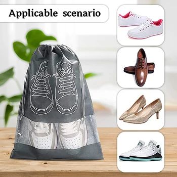  Сумки для хранения обуви Нетканый дорожный портативный шкаф Сумка Водонепроницаемая карманная одежда Подвесная сумка