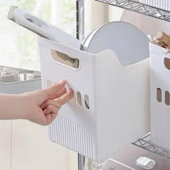  Ящик для хранения без царапин Пластиковый органайзер Пластиковый чехол для хранения бумаги для скрапбукинга со встроенным шкивом для удержания на кухне